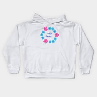 Tropical flower wreath Kids Hoodie